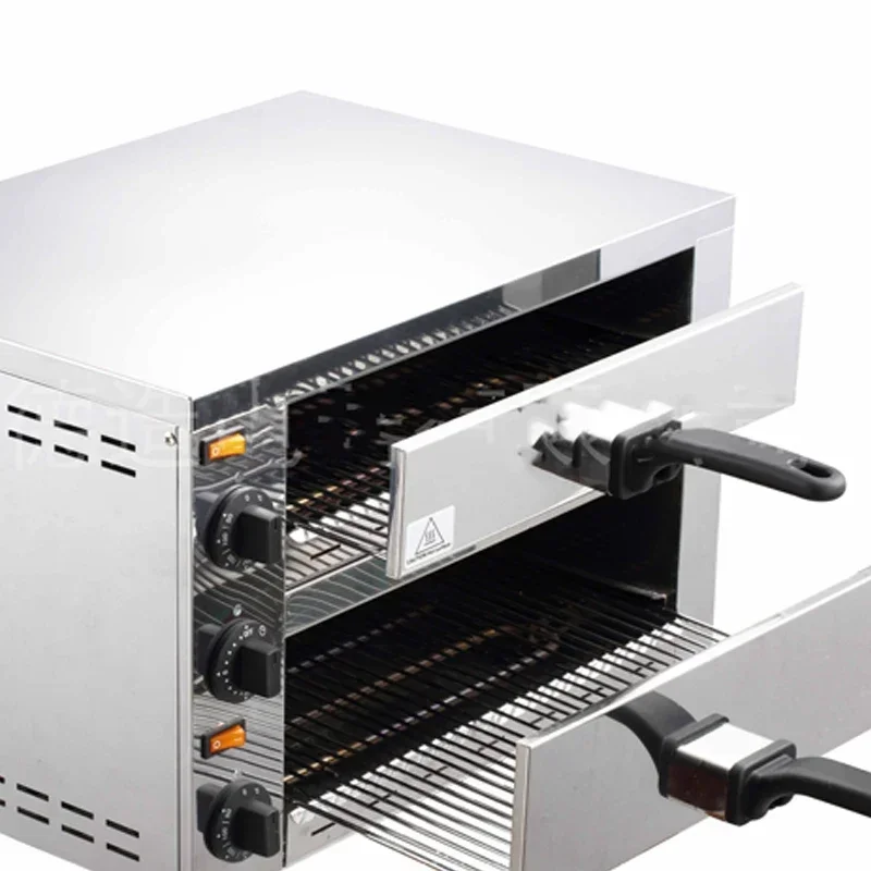 FP-03A New Electric Baking Oven Double Layer Whole Machine Stainless Steel 12 Inch Chicken Roll Bread Burger Machine 6