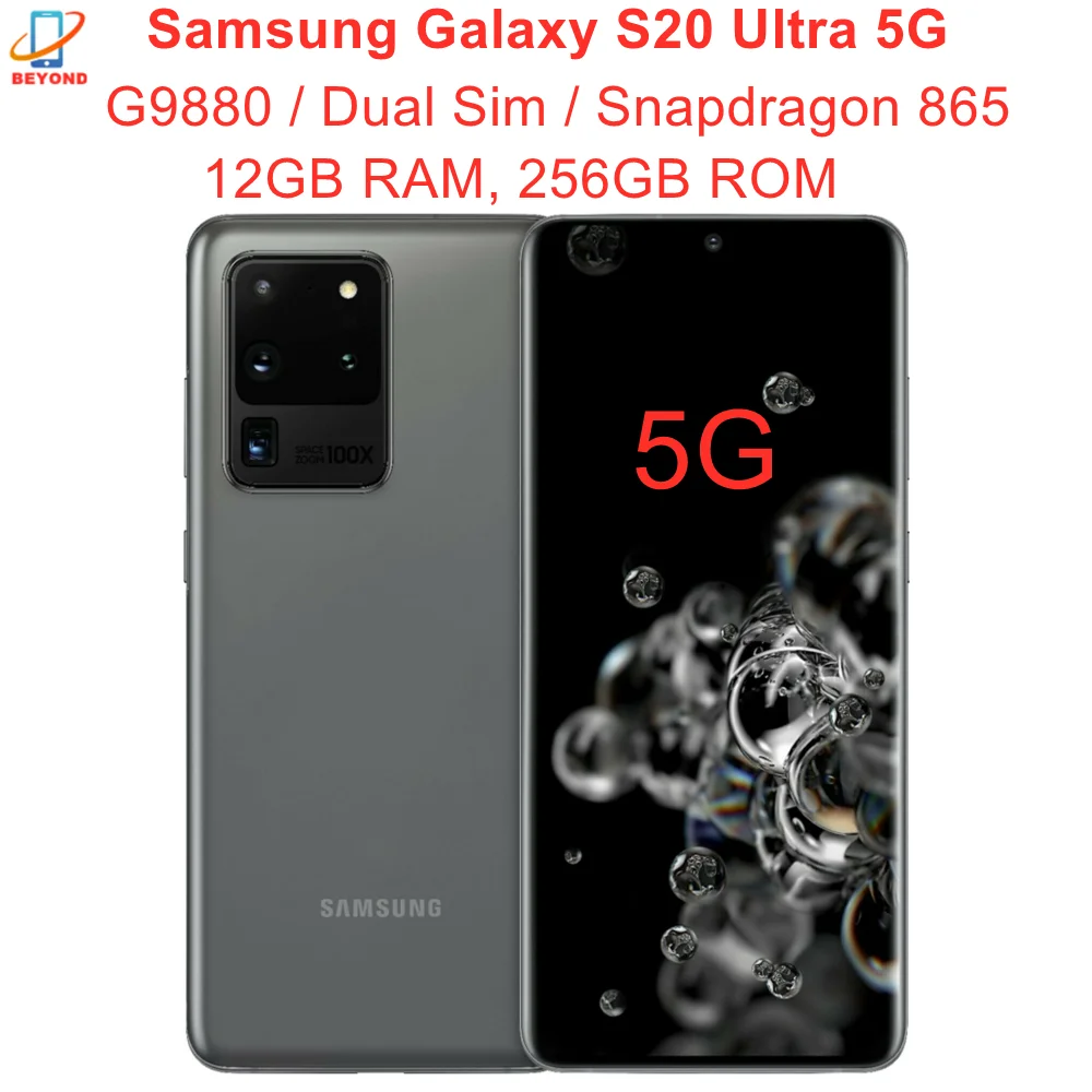 Samsung Galaxy S20 Ultra 5g Dual Sim G9880 6.9" 12gb Ram 256gb Rom 4 Camera  Octa Core Exynos Original Cell Phone - Mobile Phones - AliExpress