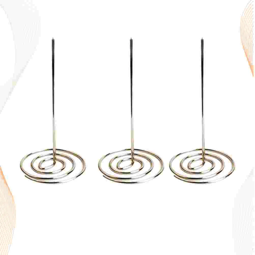 

3 Pcs Restaurant Accessory for Menu Summons Bill Holder Fork Invoice Receipt Needle Folder