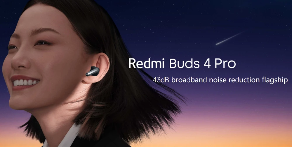 New Xiaomi Redmi Buds 4 Pro TWS Bluetooth 5.3 Earphone Active Noise  Cancellation