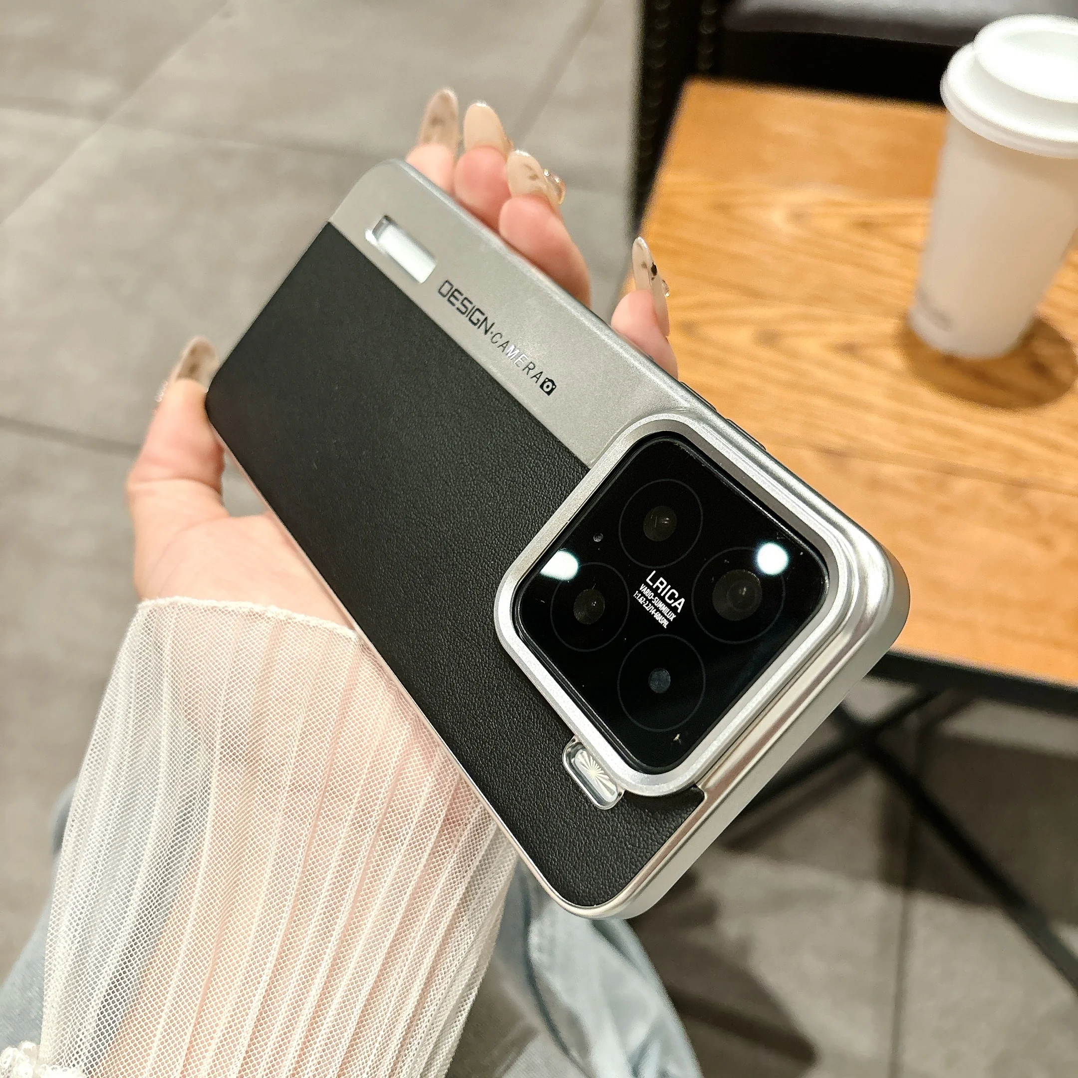 Elegant Leather Stitching Phone Case - Stylish Plating & Shockproof Design