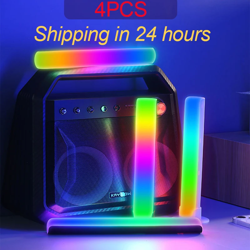 

RGB Symphony Sound Control Light LED Music Pickup Lighting Atmosphere Lamp For Gaming Room Car Desktop Playroom Decor Light