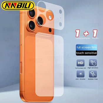 NNBILI 1pcs/Set Matte Base Lens Film + Matte PET Back Film For IPhone 17 Pro Max 17 Pro Phone Accessories Minimalist Design 1