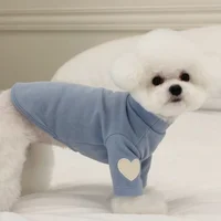 Amour hiver chaud chien vêtements chemise de Base mignon amour ours Teddy Yorkshire à capuche chat animal de compagnie vêtements chauds concepteur chiot vêtements 3