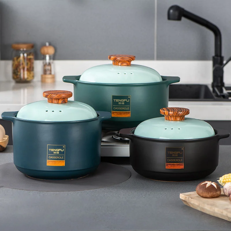 Ceramic Casserole Induction Cooker Gas Stove Universal Stew Pan Clay