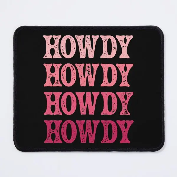Howdy Pink Rodeo Western Country Vintage Mouse Pad Mens Table Desk Mousepad Tappeto Tastiera Da Gioco Computer Anime Mat
