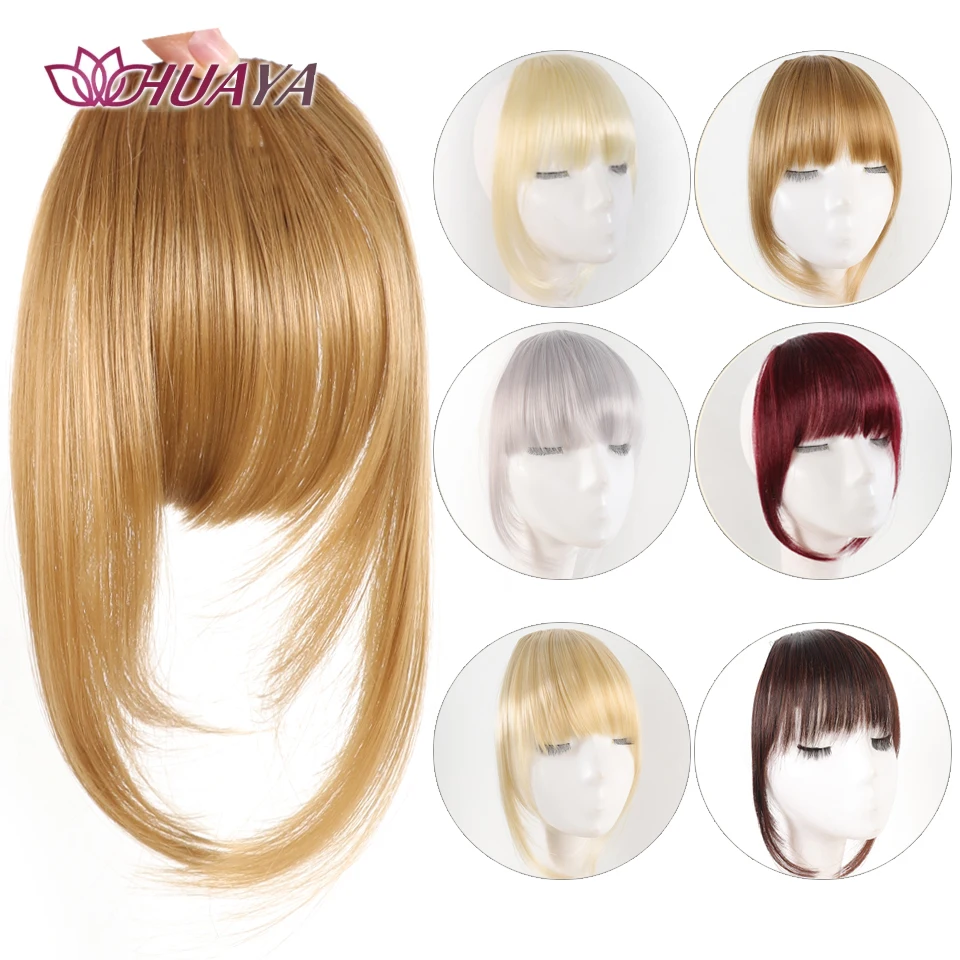 Synthetic Fake Bangs Hair Extension Front Fringes Hairpiece Black Brown Hair Accessories for Women