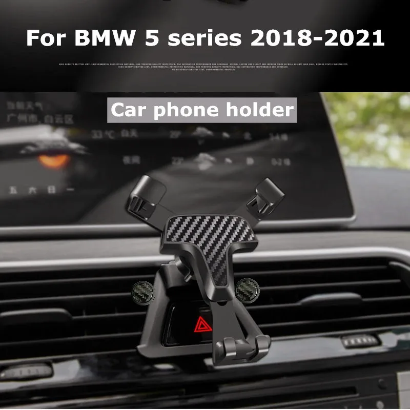 

Car Phone Holder Air Vent Outlet Clip Stand GPS Gravity For BMW 5 Series 6GT 525i 530i 540i G30 G31 G32 G38 2018-2021 Support