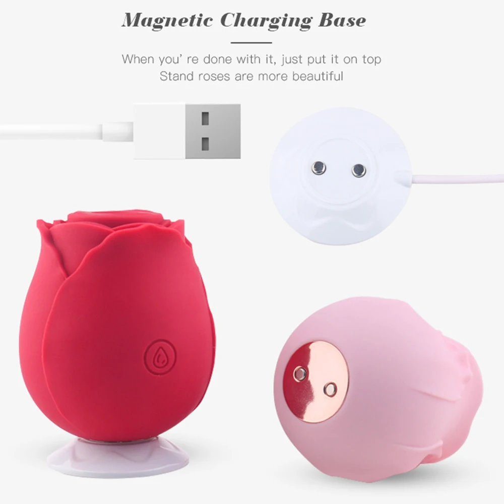 Rose Tongue Licking Vibrator Female G Spot Nipple Stimulation Adult Toys Vibrating Silicone Clitoral Vibrator Sex Toys for Women