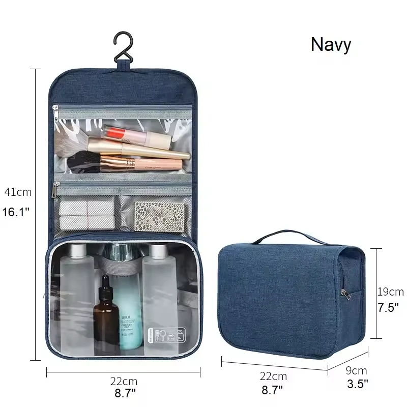 Women Travel Makeup Essentials With Hanging Hook Multifunction For Ladies
