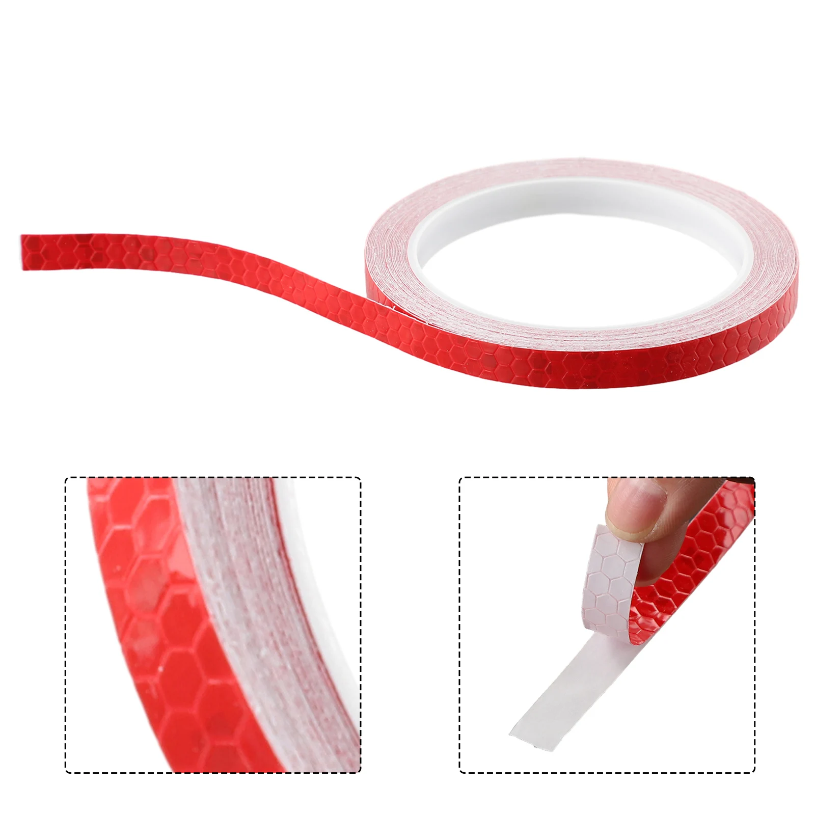 

New Practical Car Sticker Tape Part Reflective Stickers Safety Universal Wear-resistance Wheel Rim 1cm*8m Bicycle