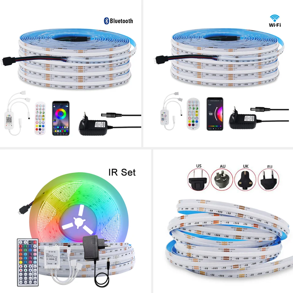 Upgraded 6M LED Strip Lights With Remote Music Sync LED Lights For Bedroom Color Changing SMD5050 RGB LED Strips For Desk, Dorm, Under The Cabinet, On
