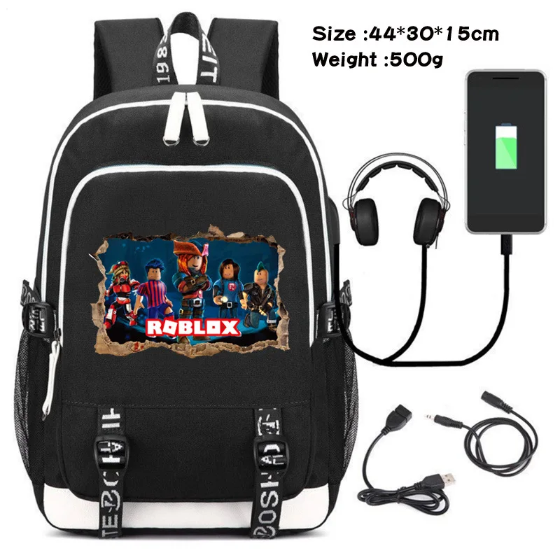 

Roblox Virtual World Backpack Student Candy Color School Bag Outdoor Travel Bag Anime Cartoon School Bag Mochila