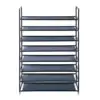 100cm 8-Layer Steel Shoe Rack - Large Capacity Non-Woven Fabric Organizer in Black 4