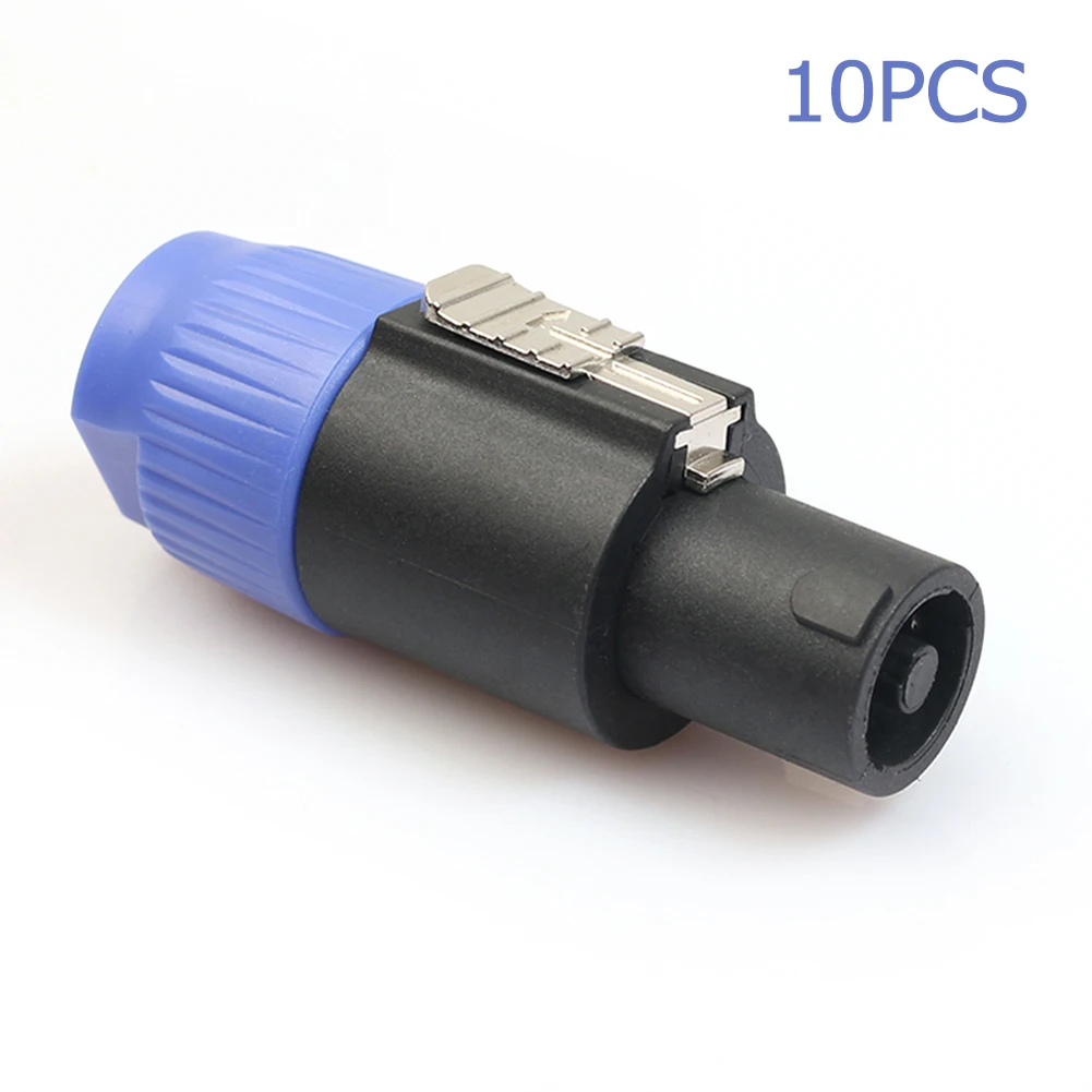 10pcs 스피커 오디오 케이블 플러그 어댑터 4극 4핀 NL4FC 오디오 와이어 커넥터 앰프용 액세서리 교체