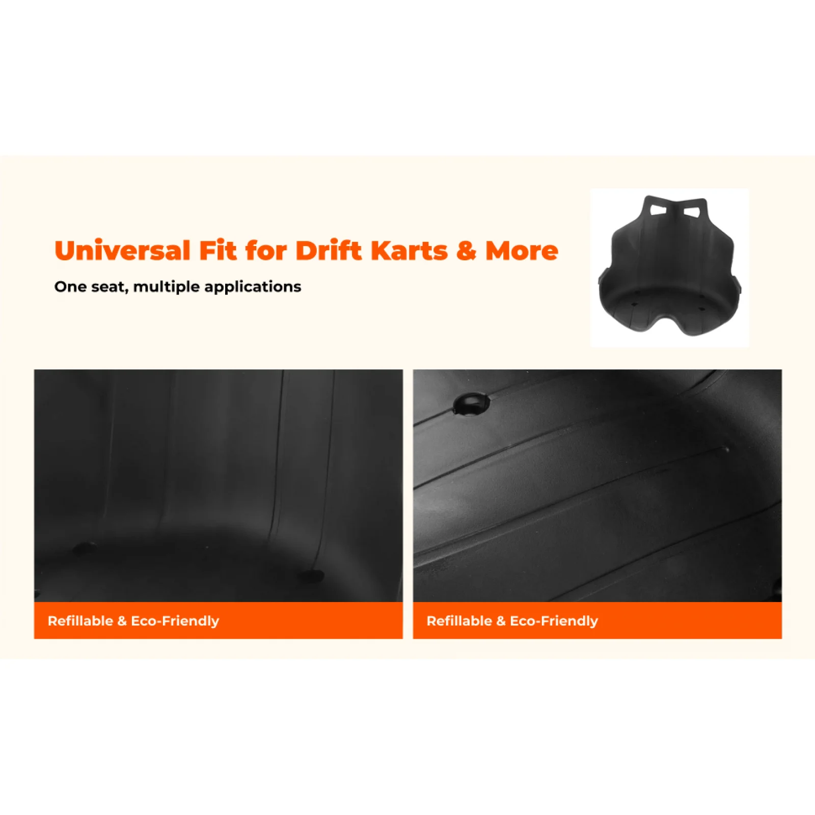 Go Kart Car Seat Portable Adjustable DIY for Racing Balancing Vehicle Kart ATV Car Outdoors Drift Trikes Seat Saddle