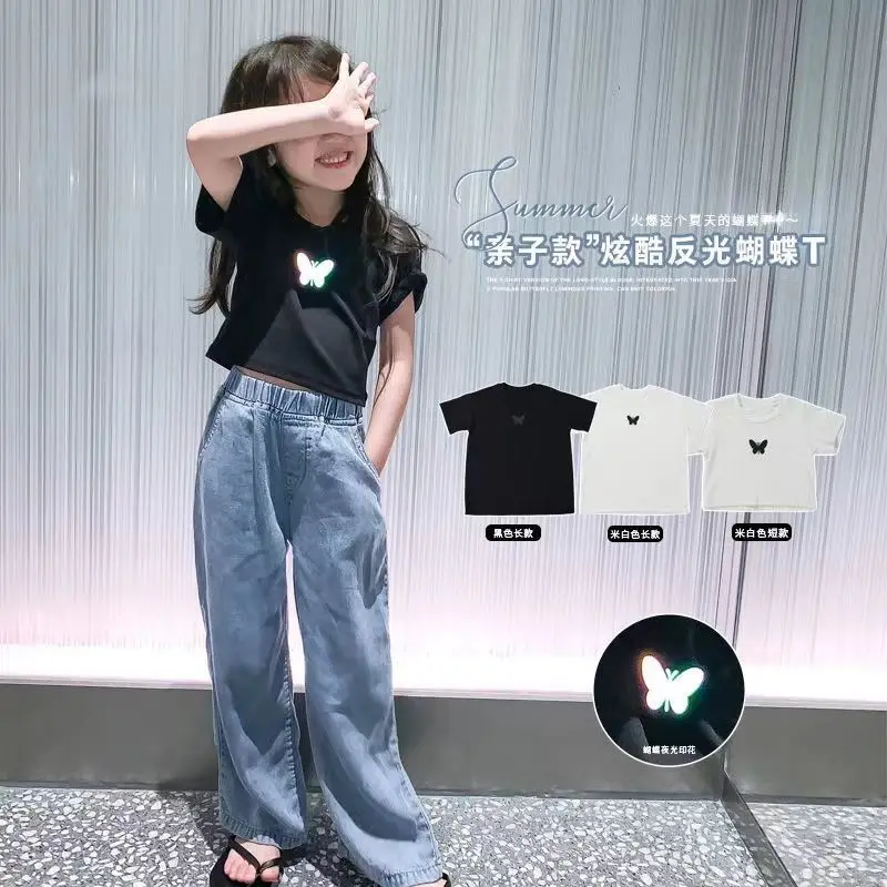 

2023 Casual Summer Princess Girls T-Shirt Cotton Tops Short Sleeve T-shirt Children's Cotton Kids Clothes Cute Kawaii Tees