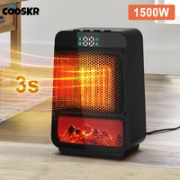 Fan Heater 1500W Heating Fans Portable Electric PTC Fan Heater Winter Home Office Rapid Heating Hot Air Blower Warmer Machine 1