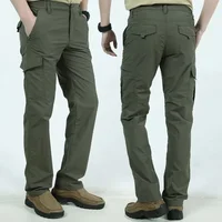 Men's Breathable Summer Casual Army Military Long Trousers Lightweight Tactical Pants Male Waterproof Quick Dry Cargo Pants
