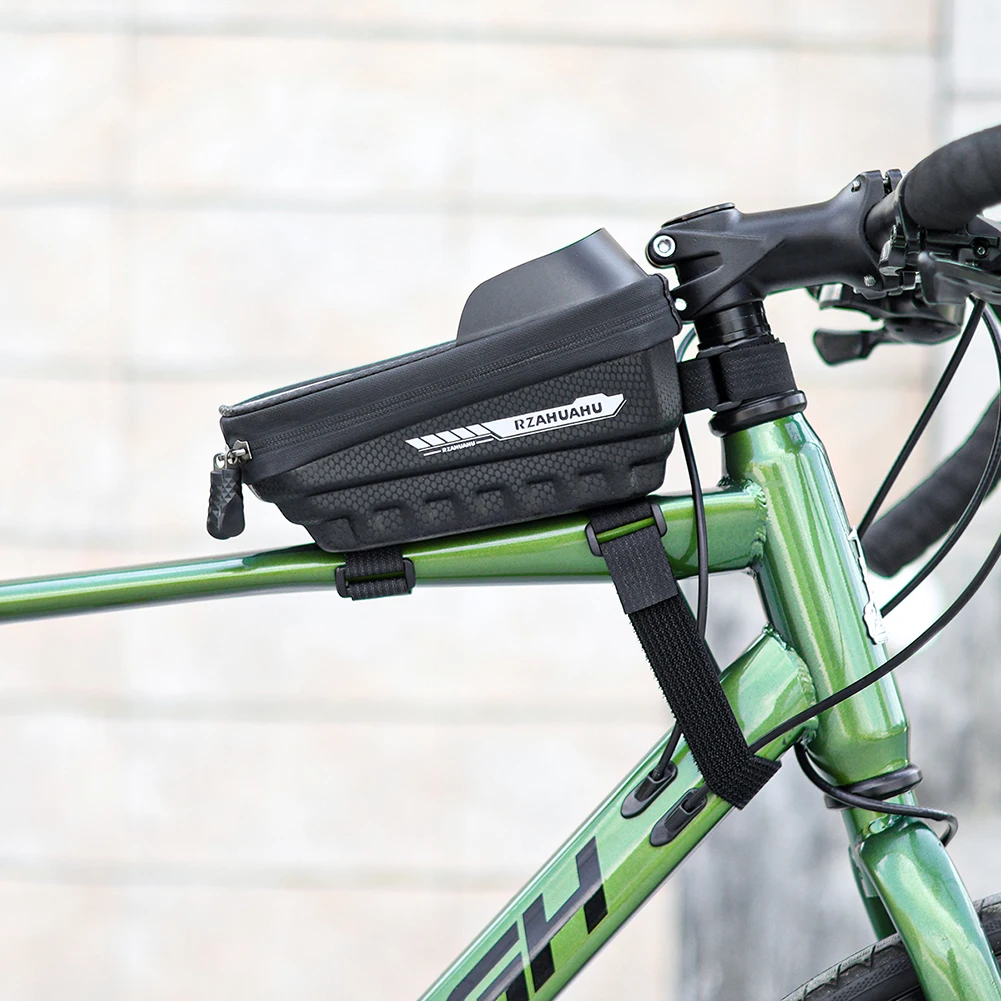 Touch Screen Bike Top Tube Bag EVA Bicycle Front Frame Bag Bike Front Top Tube Frame Bag Bicycle Accessories Fit for 7 In Phones