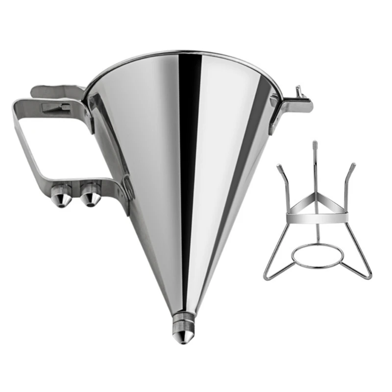 

Versatile Stainless Steel Batters Pourer 1800ML Capacity Octopus Balls Funnel Suitable for Cake Shops and Bread Bakeries