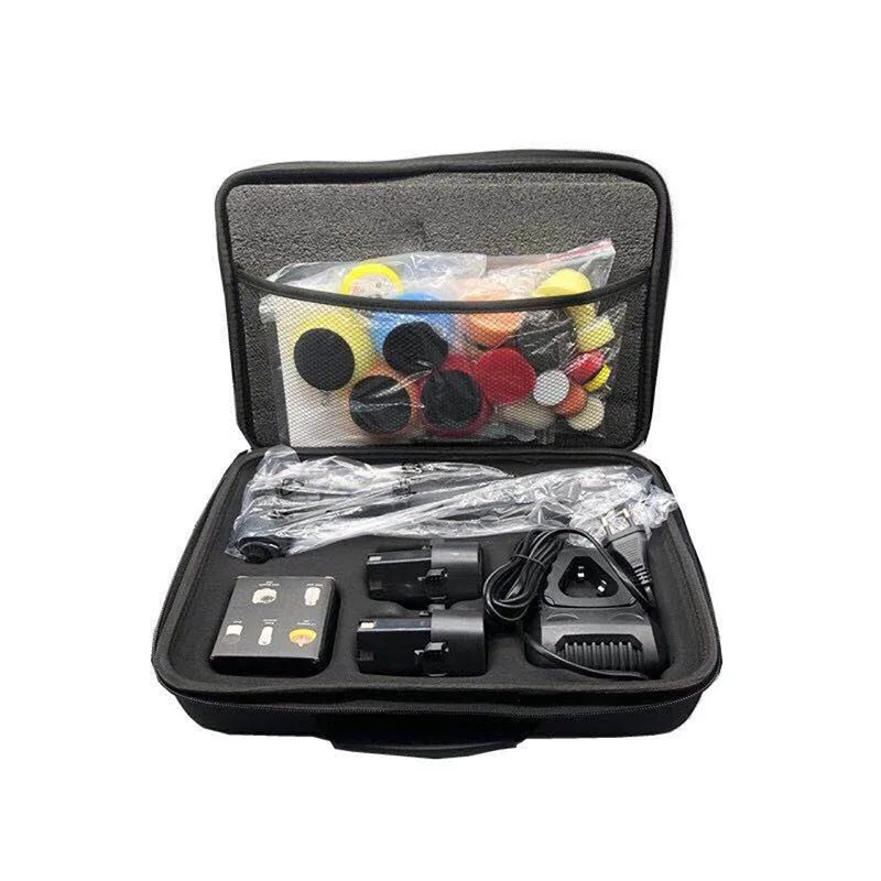 KKMOON Portable Car Polishing Machine Mini Electric Auto Polisher Handheld Rechargeable Car Polishing and Waxing Machine Kit