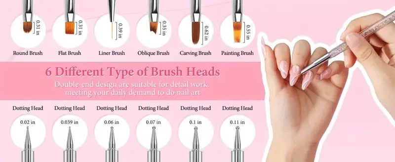 Acrylic Nail Brushes and Dappen Dish Set