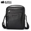 BISON DENIM Classic Black Male Bag Genuine Leather Business Crossbody Bag iPad Mens Messenger Bag Casual Bolsas Male N2845 2023 3