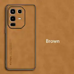 Luxury Sheepskin PU Leather Silicone Phone Back Case with Bumper Coque Cover for Infinixnote50proplus (Brown)