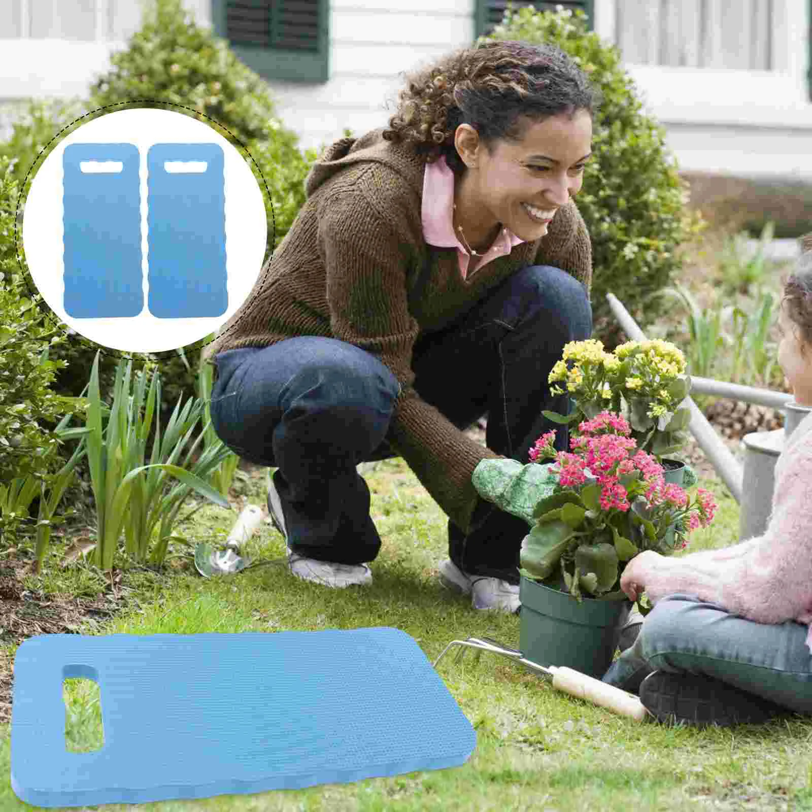 2 Pcs EVA Knee Pad Kneeling Cushion Yoga Mat Garden Kneeler Outdoor Seat Camping Mat Housework Tool Gardening Kneel Pad