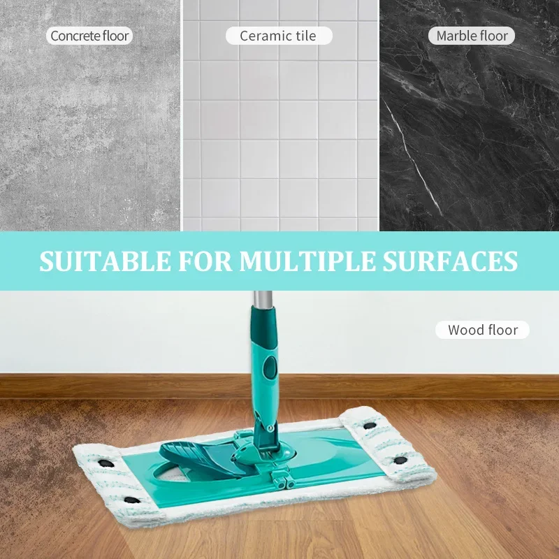 2PCS Small Mop Flat Replacement Head for Leifheit Wet and Dry Use Cleaning Pad for Home Floor Cleaning Supplies 42x15cm 5