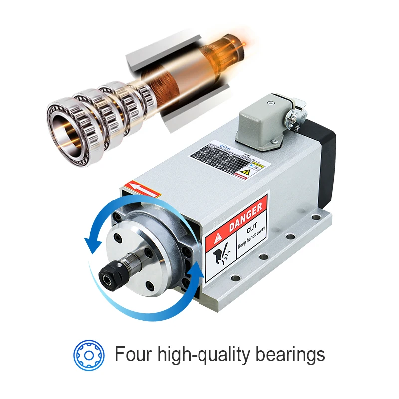 1.5kw 220v / 110v ER11 24000RPM 400HZ air cooled spindle