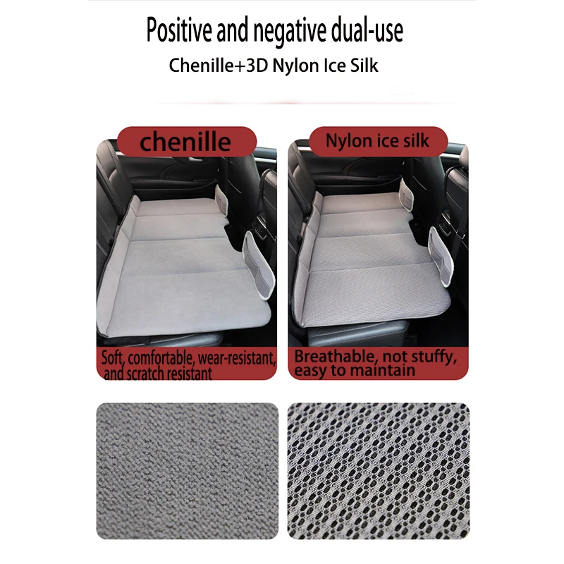 Car Camping Mattress Portable Folding Bed Car Rear Seat Travel Camping Mattress for Sleeping Automotive Interior Accessories