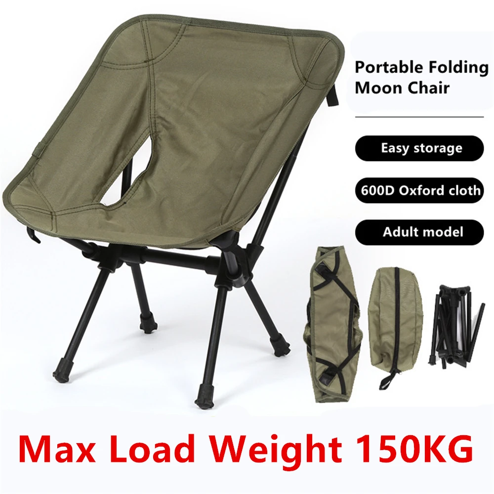 

Travel Ultralight Folding Chair Superhard Max Load 150KG Outdoor Camping Chair Portable Beach Hiking Picnic Seat Fishing Stool