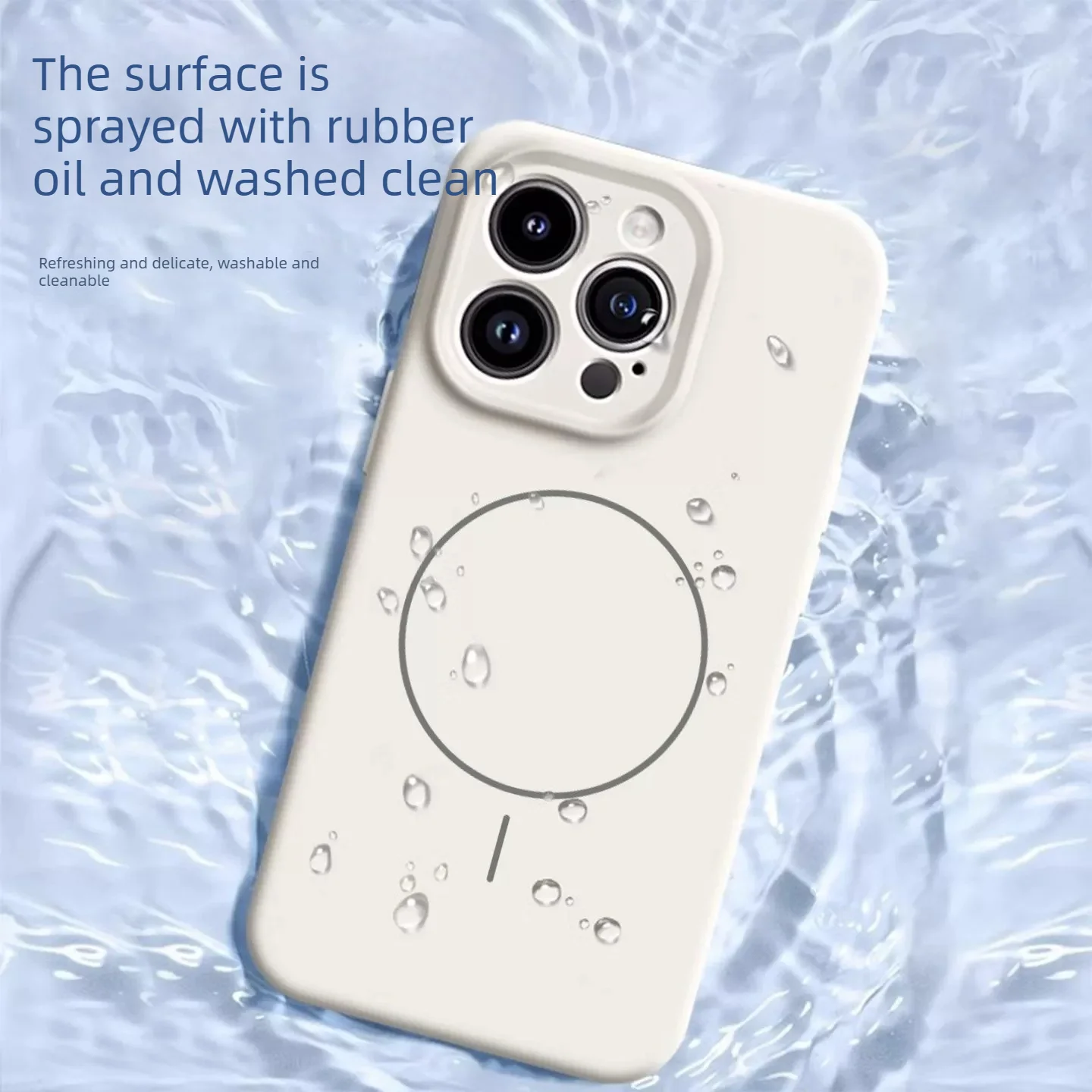 Fashion Original Liquid Silicone Magnetic Shockproof Phone Case with Raised Camera Protection