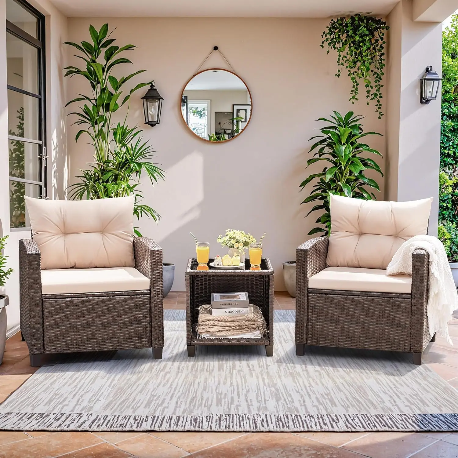 3-Piece PE Rattan Patio Set 2