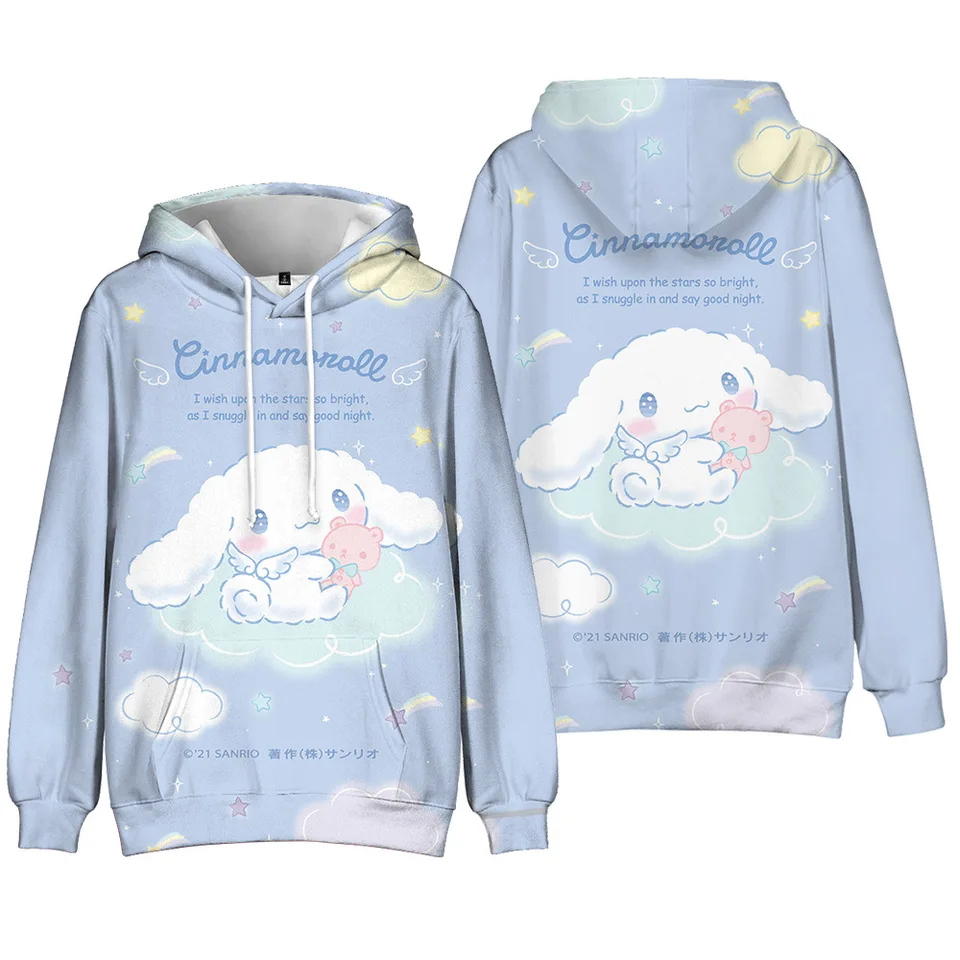 WANHONGYUE Kuromi Sweat à Capuche Zippé Cartoon Hoodie Sweatshirts Pullover à Manches Longues pour Femmes Filles, Style 3, XS