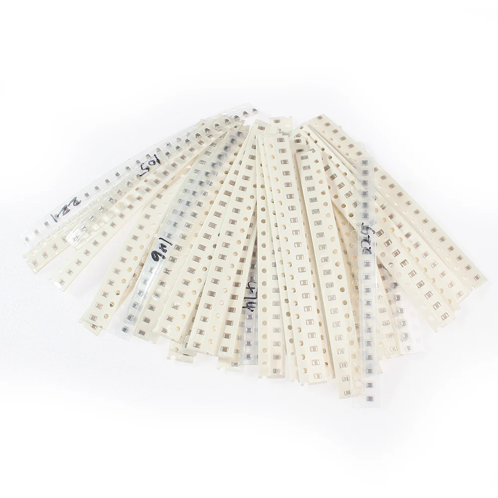 0805 SMD Capacitor Kit 720PCS 1pF ~10uF 36 Values*20pcs 0805 Capacitor Assorted Set 10PF 30PF 47PF 330PF 4.7NF 10NF 68NF 100NF