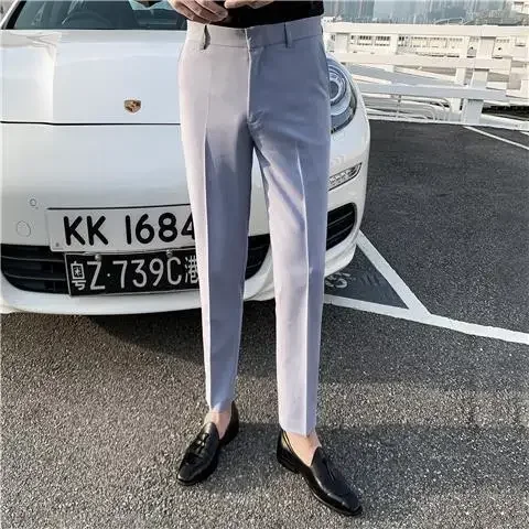thumbnail image 1 of Pantalones de traje de talla grande para hombre, color negro, 9 pantalones cortos de verano para hombre, ropa de trabajo, pantalones de tela, ropa barata, oferta de moda 2024, 1 of 5