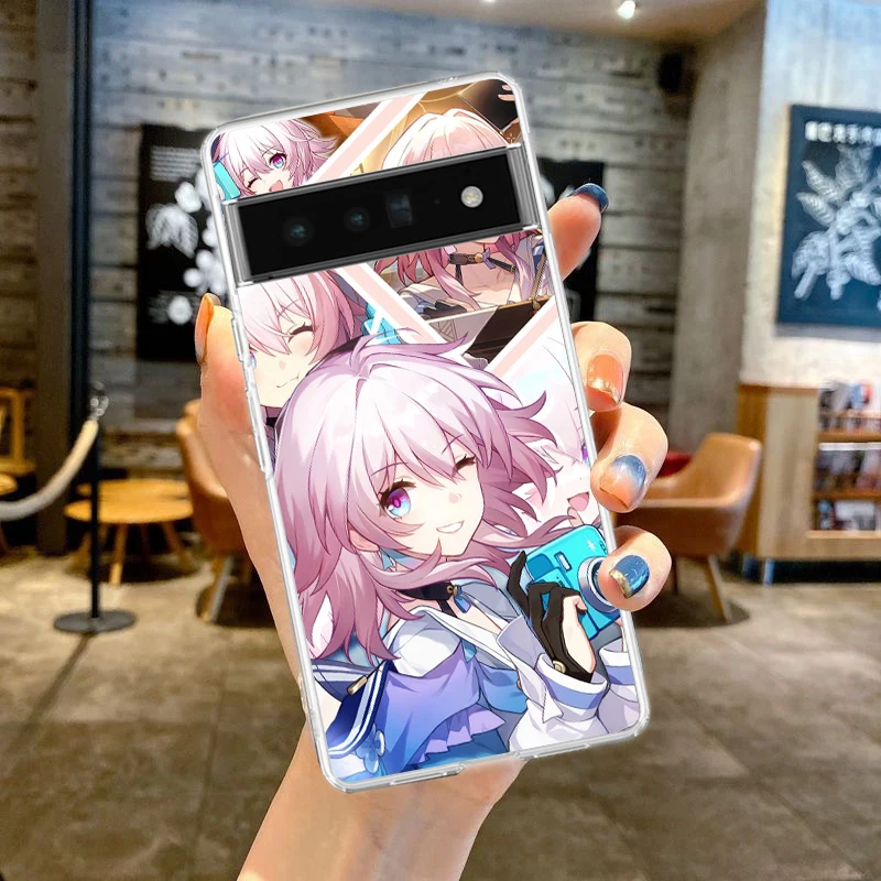 Silicone Shockproof Soft Transparent Phone Case Cover - Honkai Star Rail Design