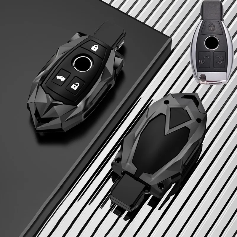 Zink-legierung Schlüsselbund Auto Fernbedienung Schlüssel Fall Abdeckung Für Mercedes Benz W204 W205 W212 W213 W176 W177 W219 A B C E S Klasse GLC CLA AMG