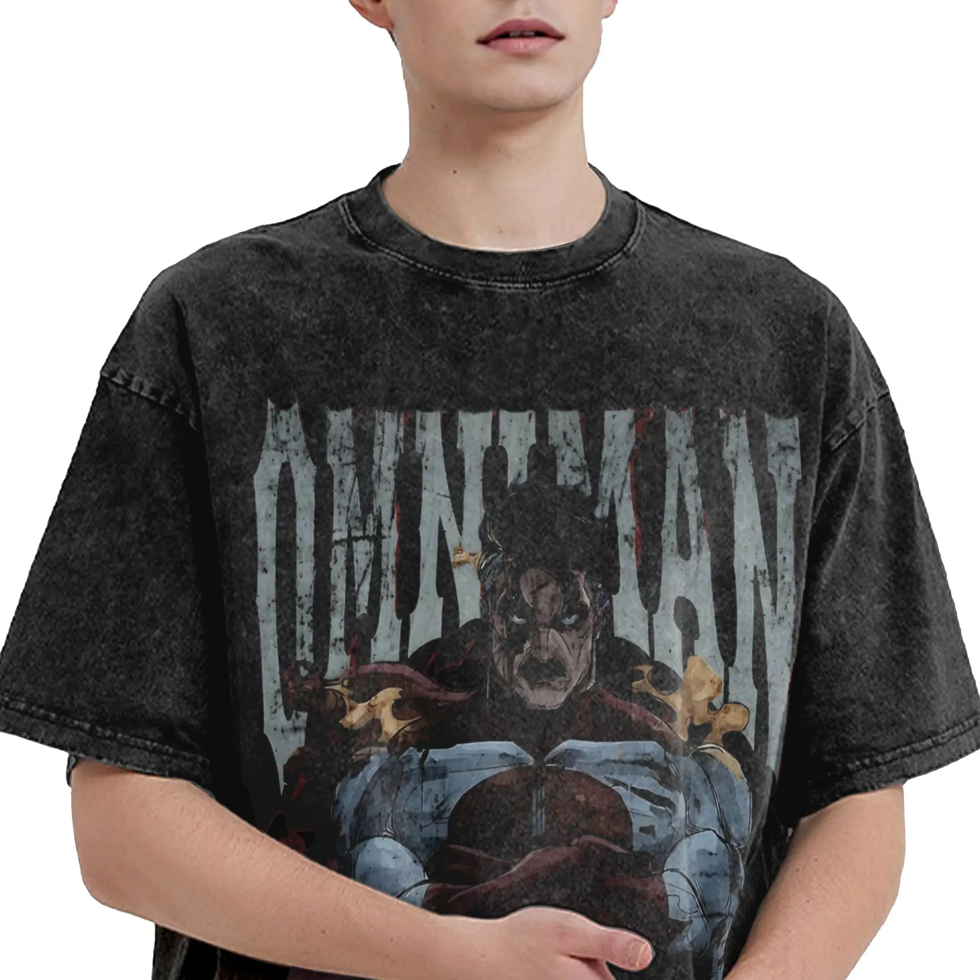 Vintage Washed Omni Man Invincible Comic Streetwear Oversized T-Shirt
