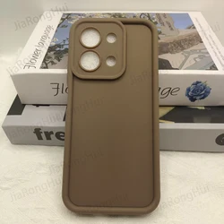 Luxury Candy Matte Soft Case - Anti - Fall Prevention Phone Cover for Redmi 15C 5G (171mm) (TY brown)