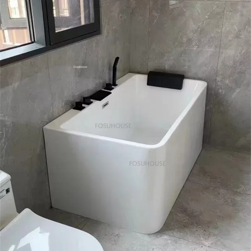 Acrylic Spa Bathtubs Bathroom Fixture Whirlpool Bathtub Massage Surf Light Luxury Hotel Indoor Sitting Type Hydromassage Bath