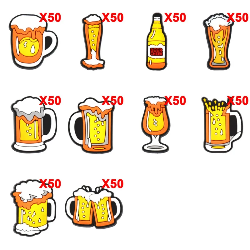

Bulk Pins for Crocs Charms Shoes Accessories Beer Decoration Jeans Women Sandals Buckle Kids Favors Men Badges Boy Girl Gift