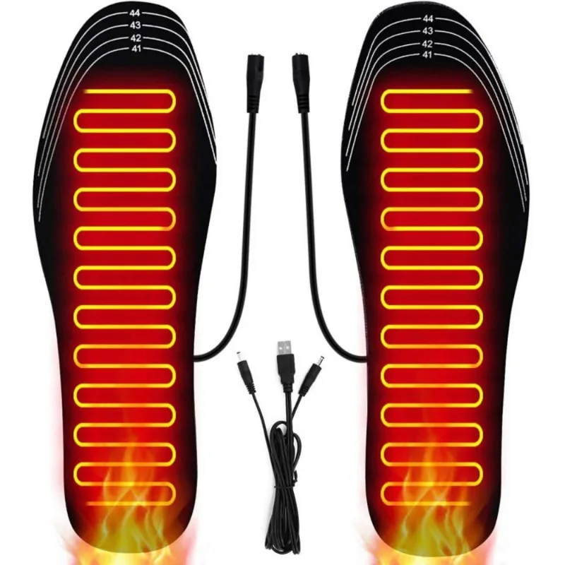 Description Picture 3 of item1 Pair Insoles Electric Heated Shoe Insoles Warm Socks Feet Heater USB Foot Winter Warmer Sports Camping Hiking Accessories