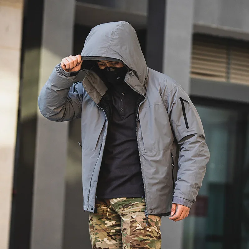 Piumino tattico da uomo staccabile in due pezzi Camo campeggio