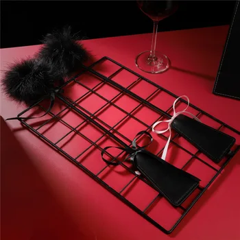 BDSM Fetish Bow-knot Feather Sex Whips Slave Spanking Paddle Pony Riding Crop Whips Flogger Sex Toys For Couples Cosplay Game 3