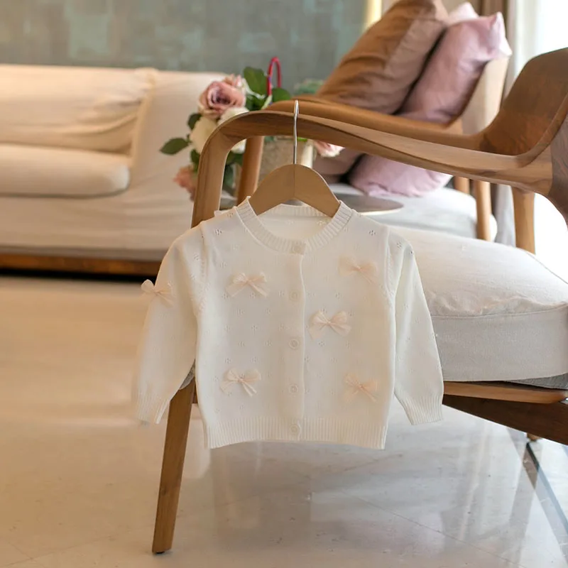 Girls Knitted Cardigan Sweater Autumn Hollow Out