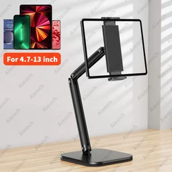 Ergonomic Adjustable Tablet & Phone Stand with Flexible Metal Arm (For 4.7 - 13 inch)